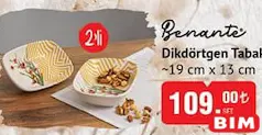 BENANTE DİKDÖRTGEN TABAK 2'Lİ